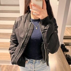 Black bomber jacket